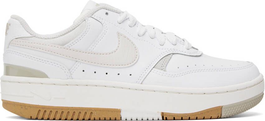 Nike White  Beige Gamma Force Sneakers - Picture 5
