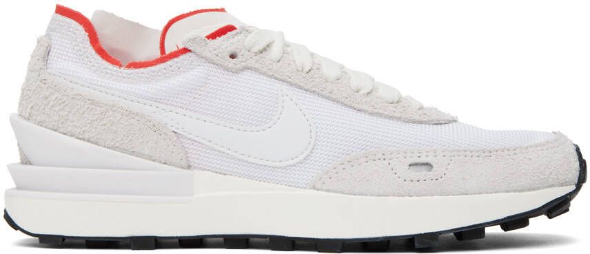 Nike White  Beige Waffle One Vintage Sneakers - Picture 5