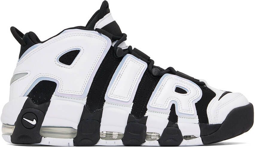 Nike White  Black Air More Uptempo '96 Sneakers - Picture 5