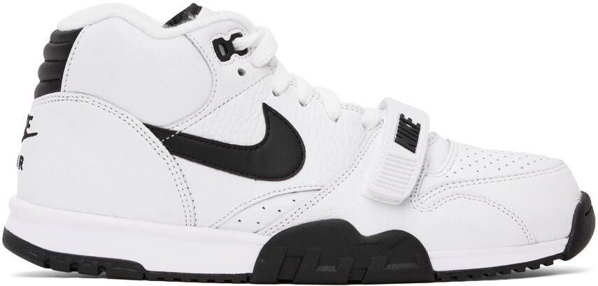 Nike White  Black Air Trainer 1 Sneakers - Picture 5