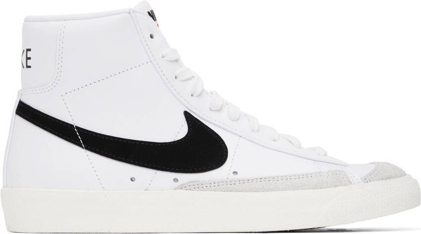 Nike White  Black Blazer Mid '77 Vintage Sneakers - Picture 5