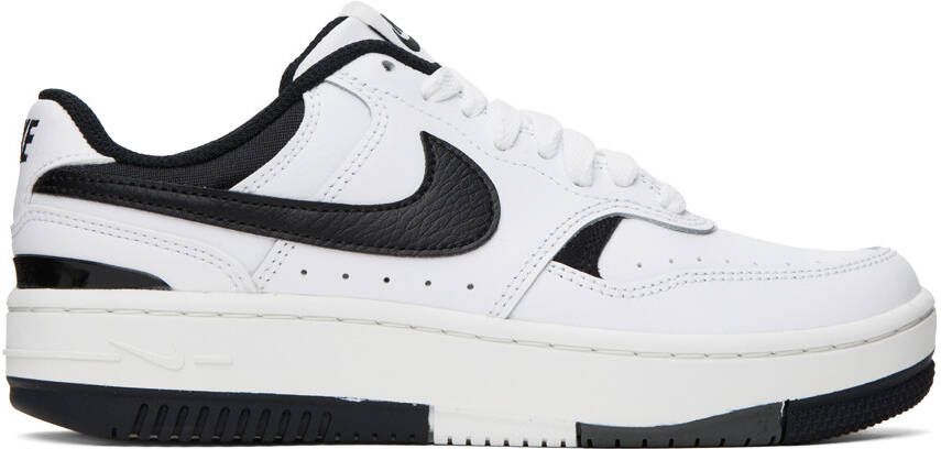 Nike White  Black Gamma Force Sneakers - Picture 5