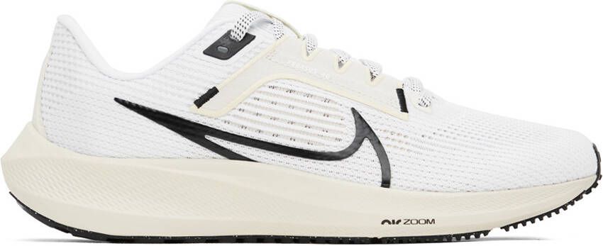 Nike White  Black Pegasus 40 Sneakers - Picture 4