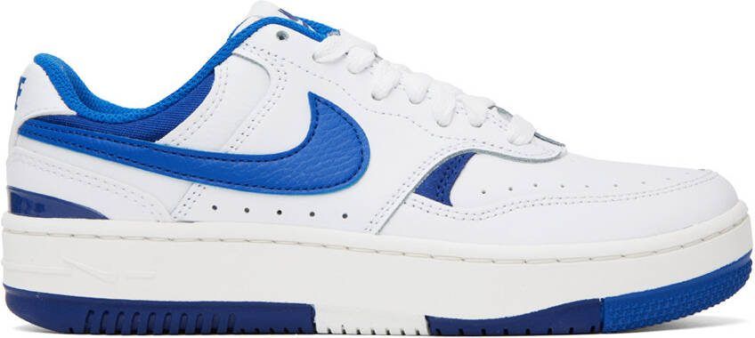 Nike White  Blue Gamma Force Sneakers - Picture 5