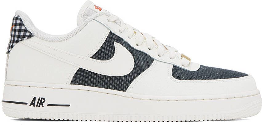 Nike White  Gray Air Force 1 '07 Sneakers - Picture 5