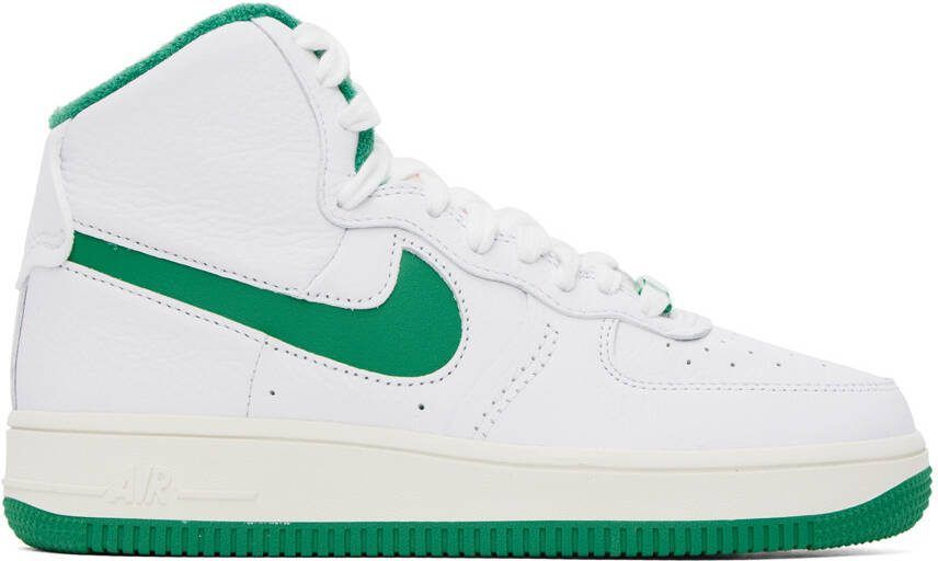 Nike White  Green Air Force 1 Sculpt Sneakers - Picture 5