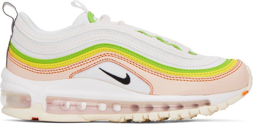 Nike White  Pink Air Max 97 Sneakers - Picture 5