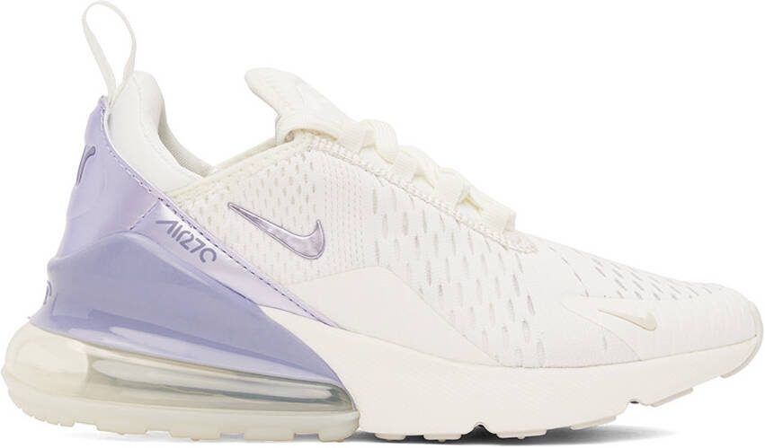 Nike White  Purple Air Max 270 Sneakers - Picture 5