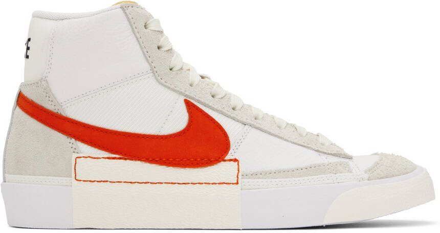Nike White  Red Blazer Mid '77 Pro Club Sneakers - Picture 2