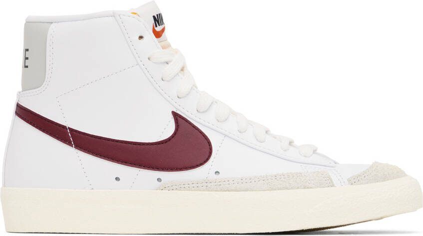 Nike White  Red Blazer Mid '77 Vintage Sneakers - Picture 5