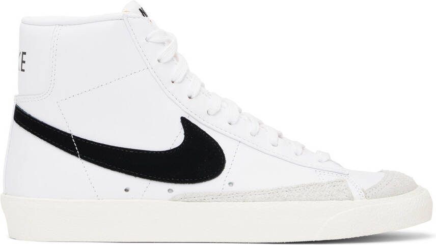 Nike White  Black Blazer Mid '77 Vintage Sneakers - Picture 4