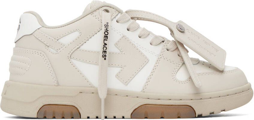 Off-White  Beige Out Of Office Sneakers - Picture 5