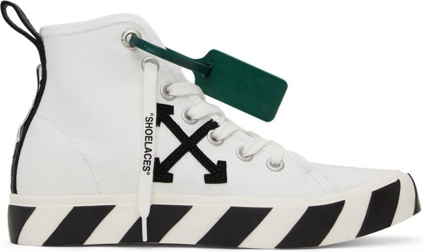 Off-White  Black Mid Vulcanized Sneakers - Picture 5