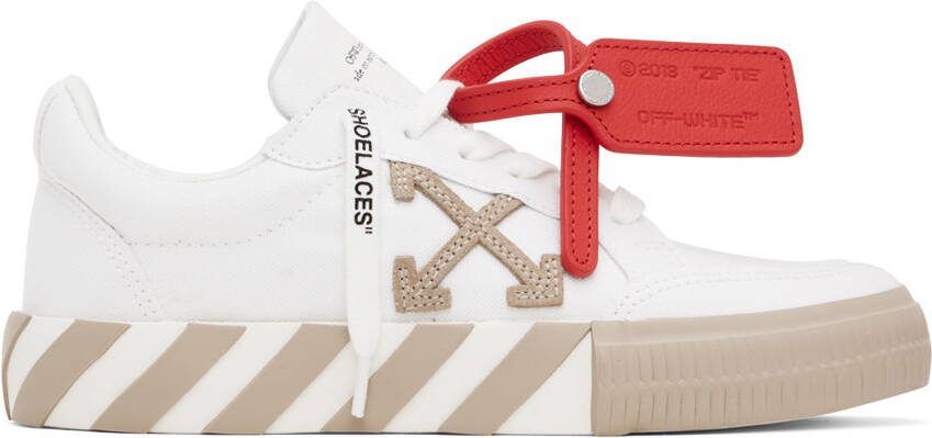 Off-White  Tan Vulcanized Sneakers - Picture 4