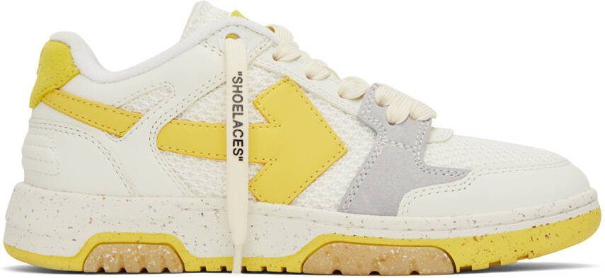 Off-White  Yellow Slim Out Of Office Sneakers - Picture 5