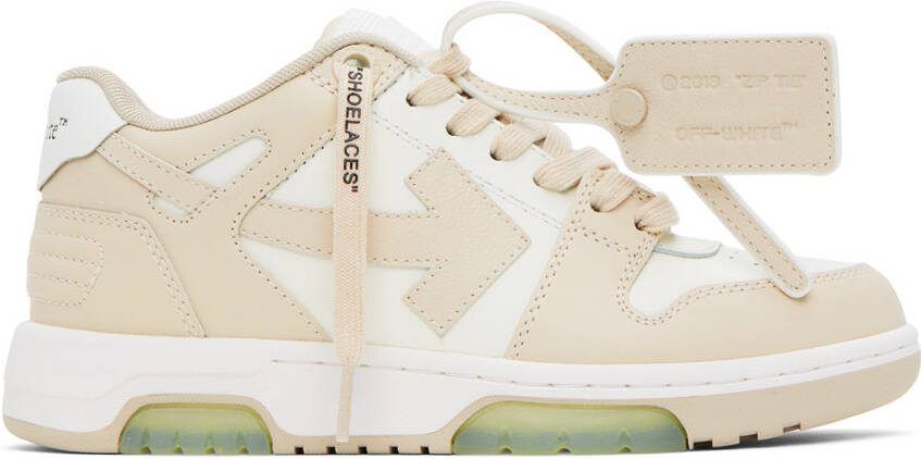 Off-White Beige  White Out Of Office Sneakers - Picture 5