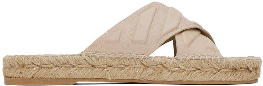 Off-White Beige Diag Lea Sandals