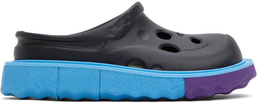 Off-White Black  Blue Spongesole Meteor Sandals
