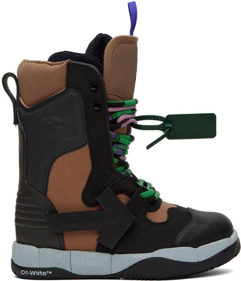 Off-White Black  Brown Snow Sneaker Boots