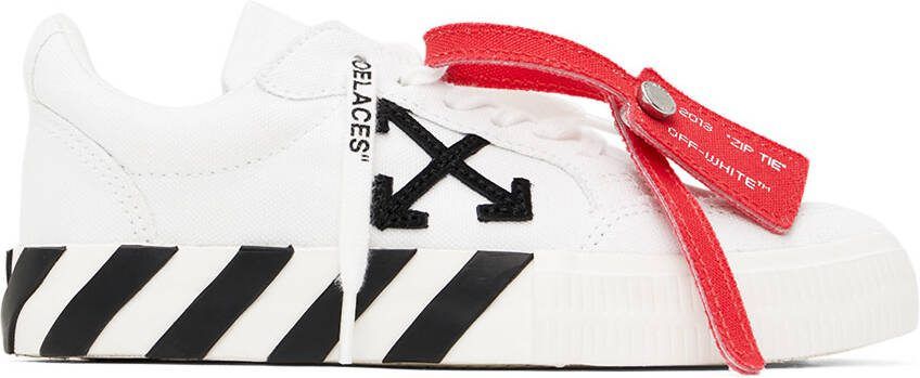 Off-White Kids White  Black Vulcanized Sneakers - Picture 5