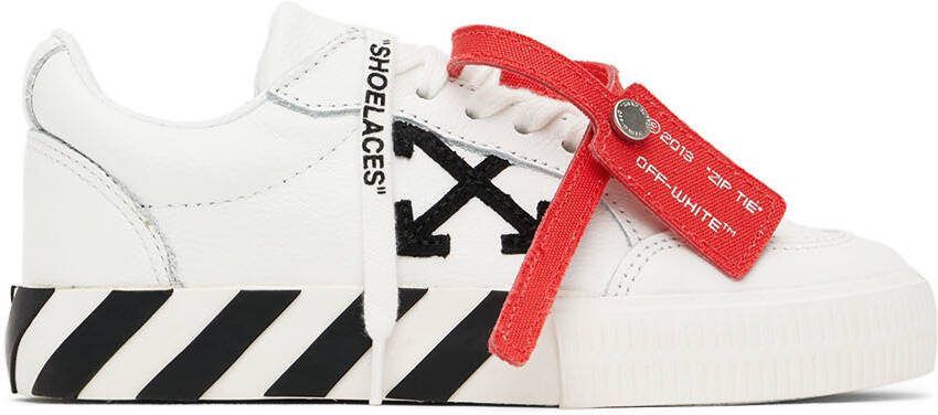 Off-White Kids White  Black Vulcanized Sneakers - Picture 4