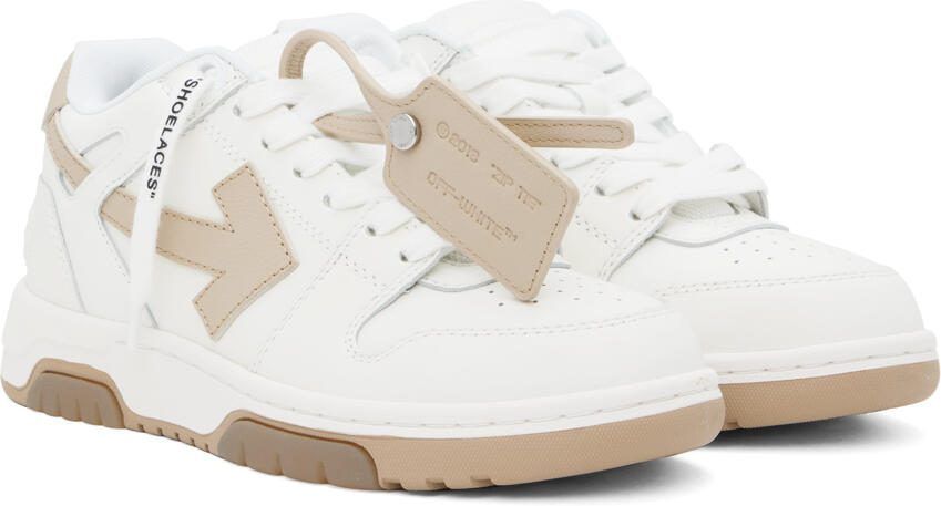 Off-White  Beige 'Out Of Office' Sneakers - Picture 3