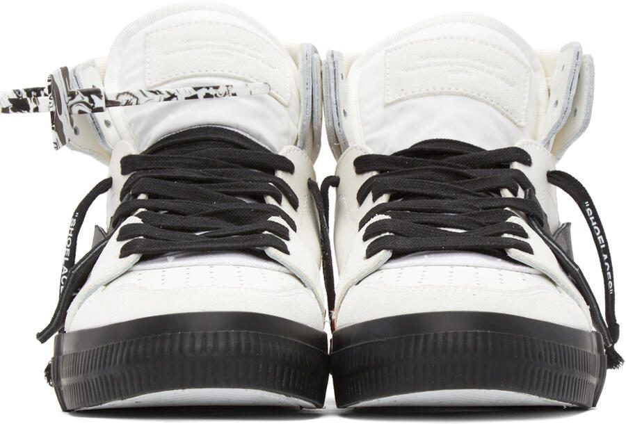 Off-White  Black High Top Vulcanized Leather Sneakers - Picture 2