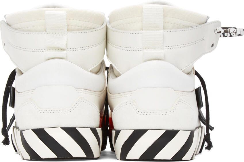 Off-White  Black High Top Vulcanized Leather Sneakers - Picture 3