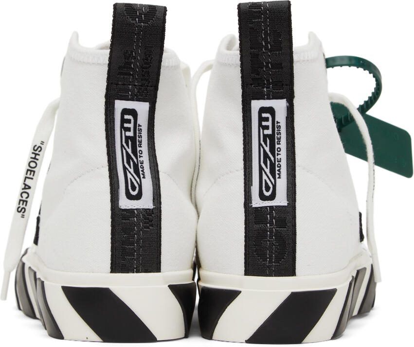 Off-White  Black Mid Vulcanized Sneakers