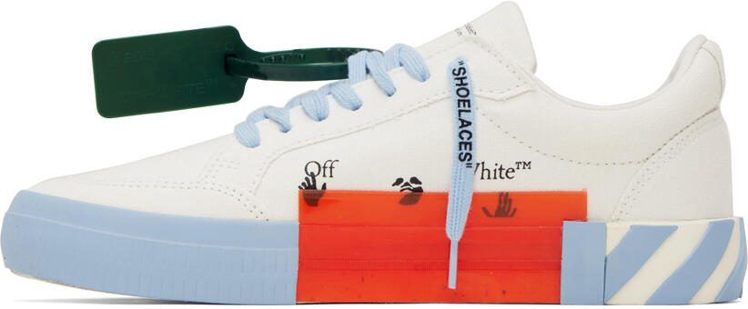Off-White  Blue Vulcanized Low Sneakers - Picture 4