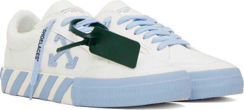Off-White  Blue Vulcanized Low Sneakers - Picture 2