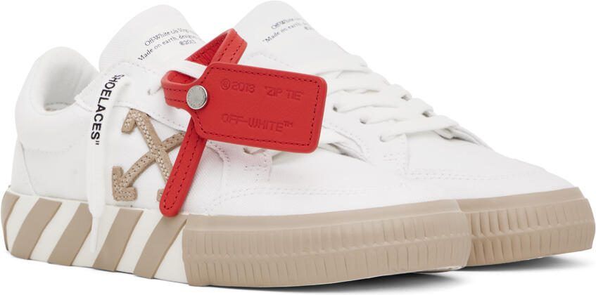 Off-White  Tan Vulcanized Sneakers - Picture 2
