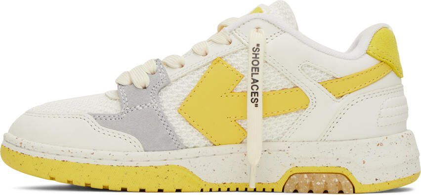 Off-White  Yellow Slim Out Of Office Sneakers - Picture 3