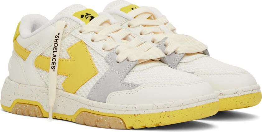 Off-White  Yellow Slim Out Of Office Sneakers - Picture 2