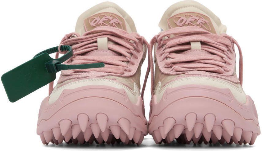 Off-White Beige  Pink Odsy 1000 Sneakers - Picture 3