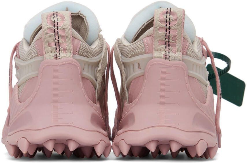 Off-White Beige  Pink Odsy 1000 Sneakers - Picture 2