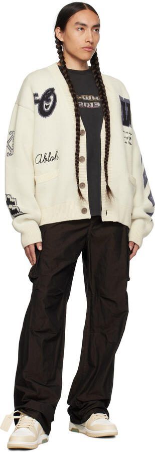 Off-White Beige  White Out Of Office Sneakers - Picture 4