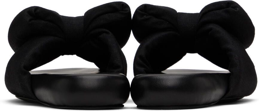 Off-White Black Bow Padded Slides - Picture 2