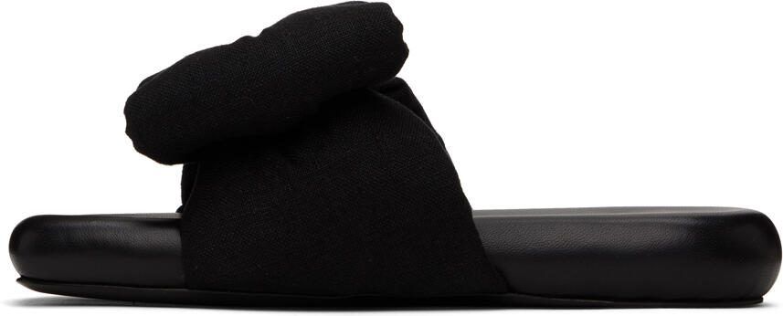 Off-White Black Bow Padded Slides - Picture 3