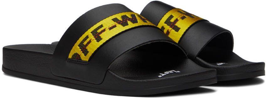 Off-White Black Industrial Pool Sldies - Picture 2