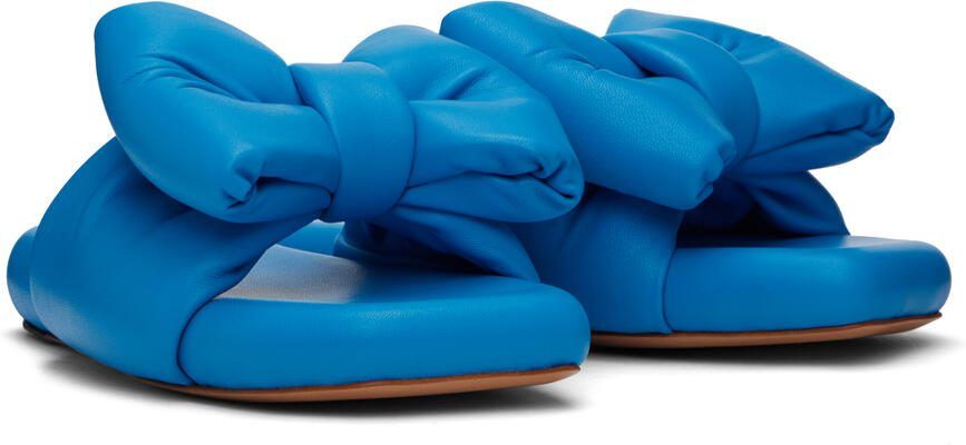 Off-White Blue Bow Padded Slides