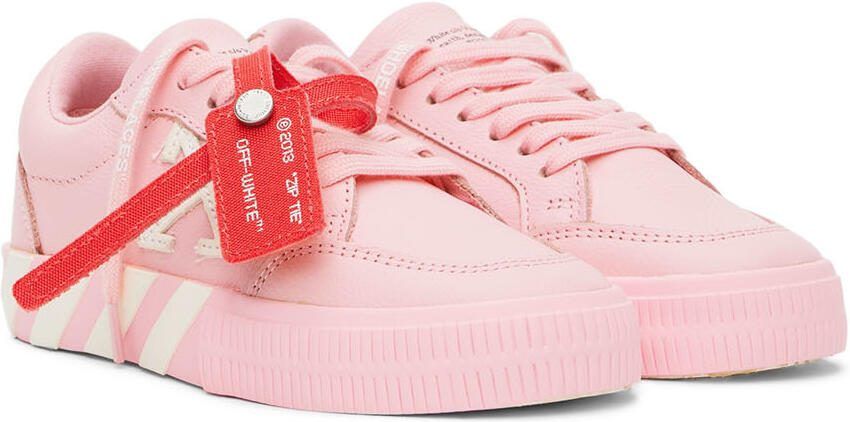 Off-White Kids Pink  White Vulcanized Sneakers