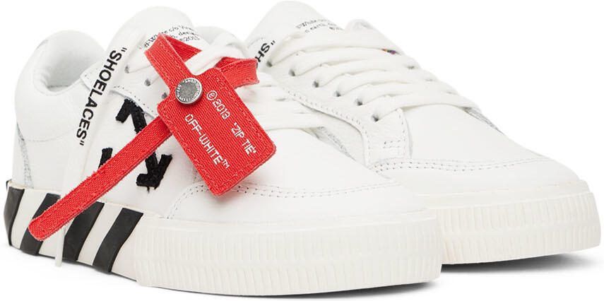 Off-White Kids White  Black Vulcanized Sneakers