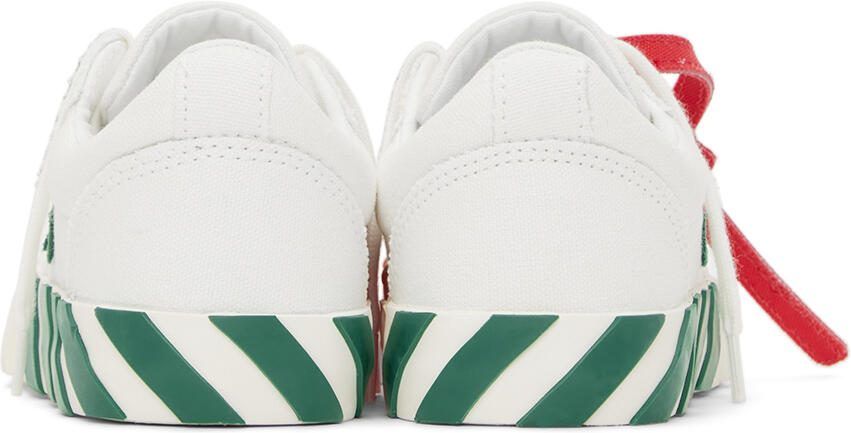 Off-White Kids White  Green Vulcanized Sneakers