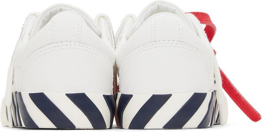 Off-White Kids White  Navy Vulcanized Sneakers