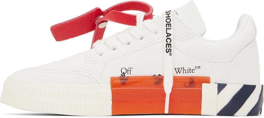 Off-White Kids White  Navy Vulcanized Sneakers - Picture 4