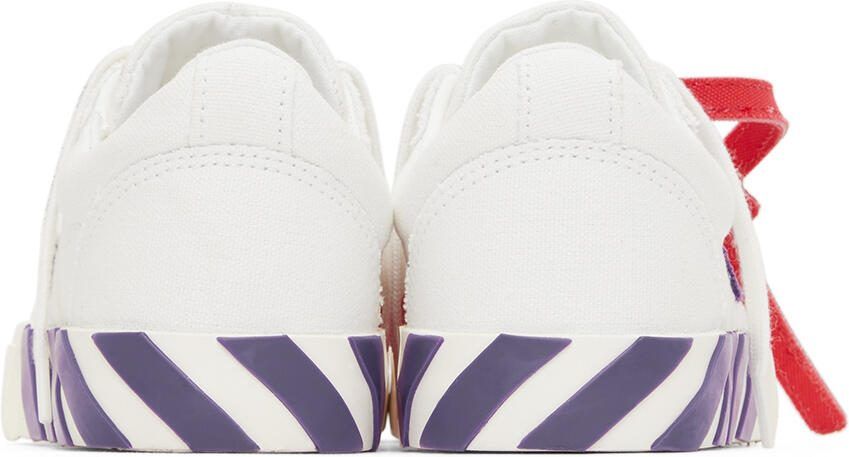 Off-White Kids White  Purple Vulcanized Sneakers