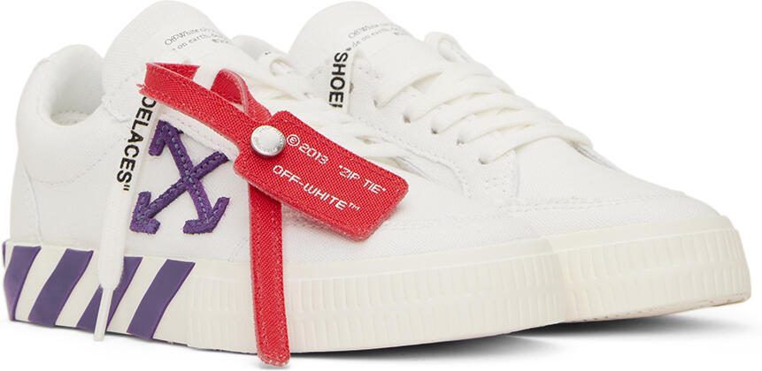 Off-White Kids White  Purple Vulcanized Sneakers - Picture 2