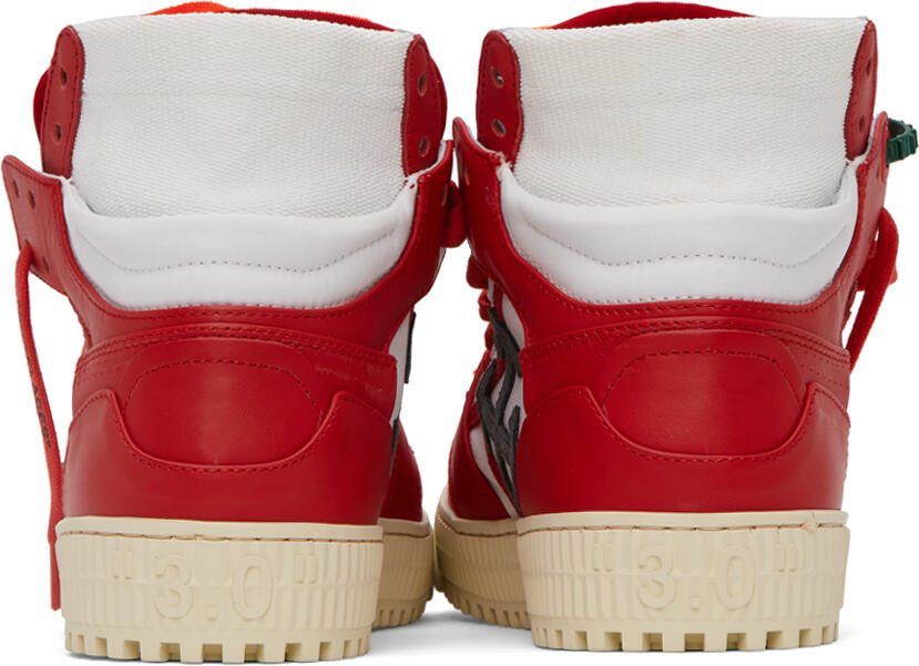 Off-White Red  White 3.0 Off Court Sneakers
