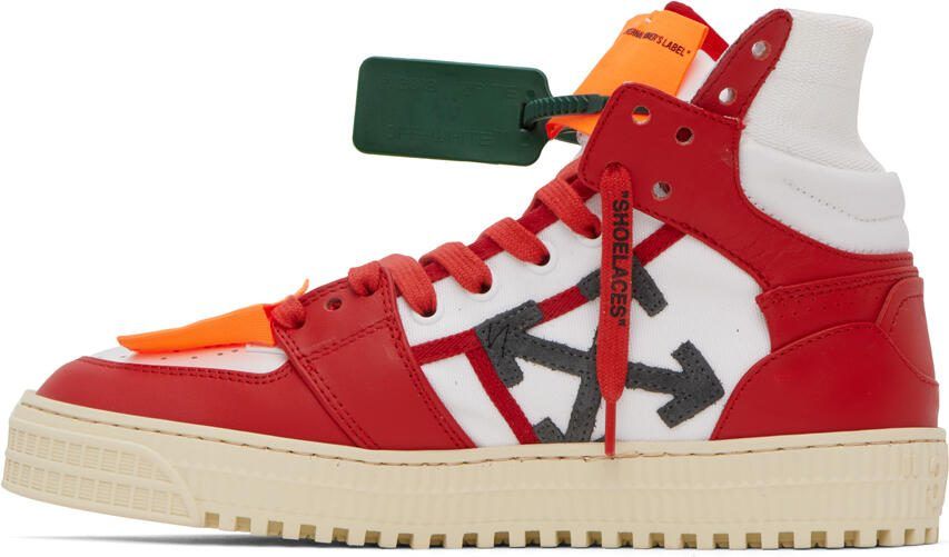 Off-White Red  White 3.0 Off Court Sneakers - Picture 3